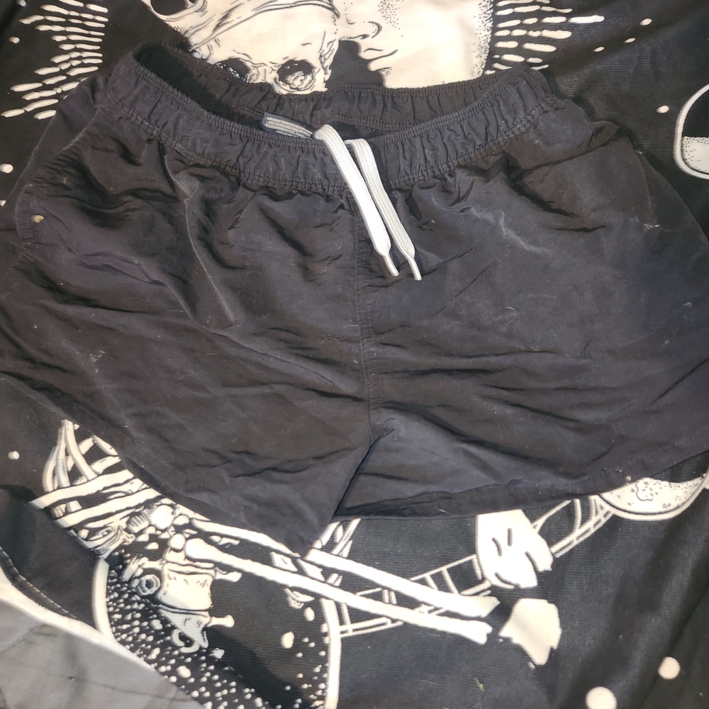 State of Mind Black and White Floral Shorts